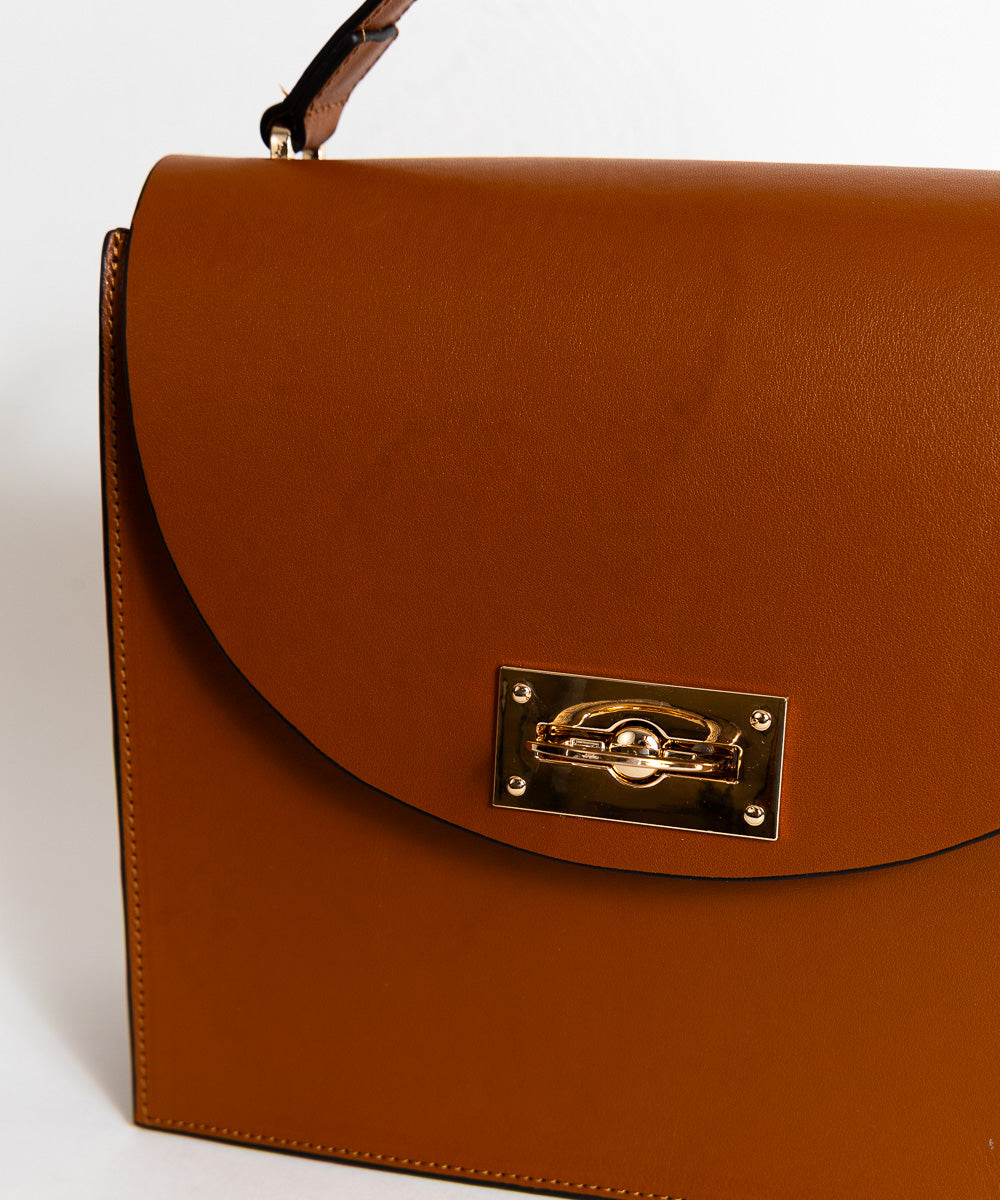 Smeđa torbica Lugo - zlato / 236