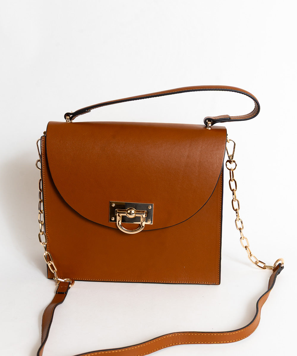 Smeđa torbica Lugo - zlato / 236