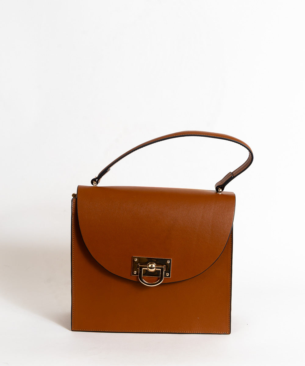 Smeđa torbica Lugo - zlato / 236