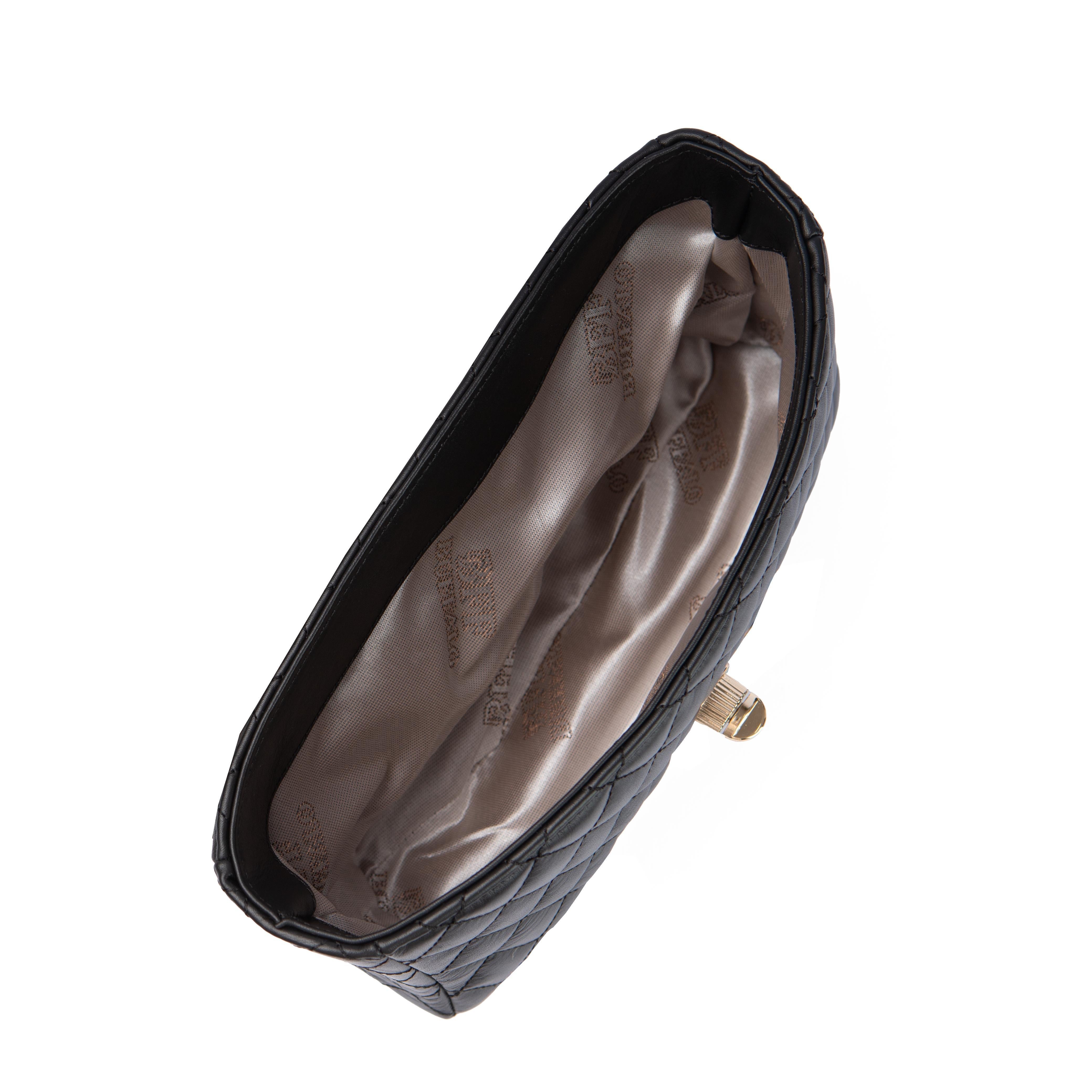 Crna torbica Boston - Srebro / 226